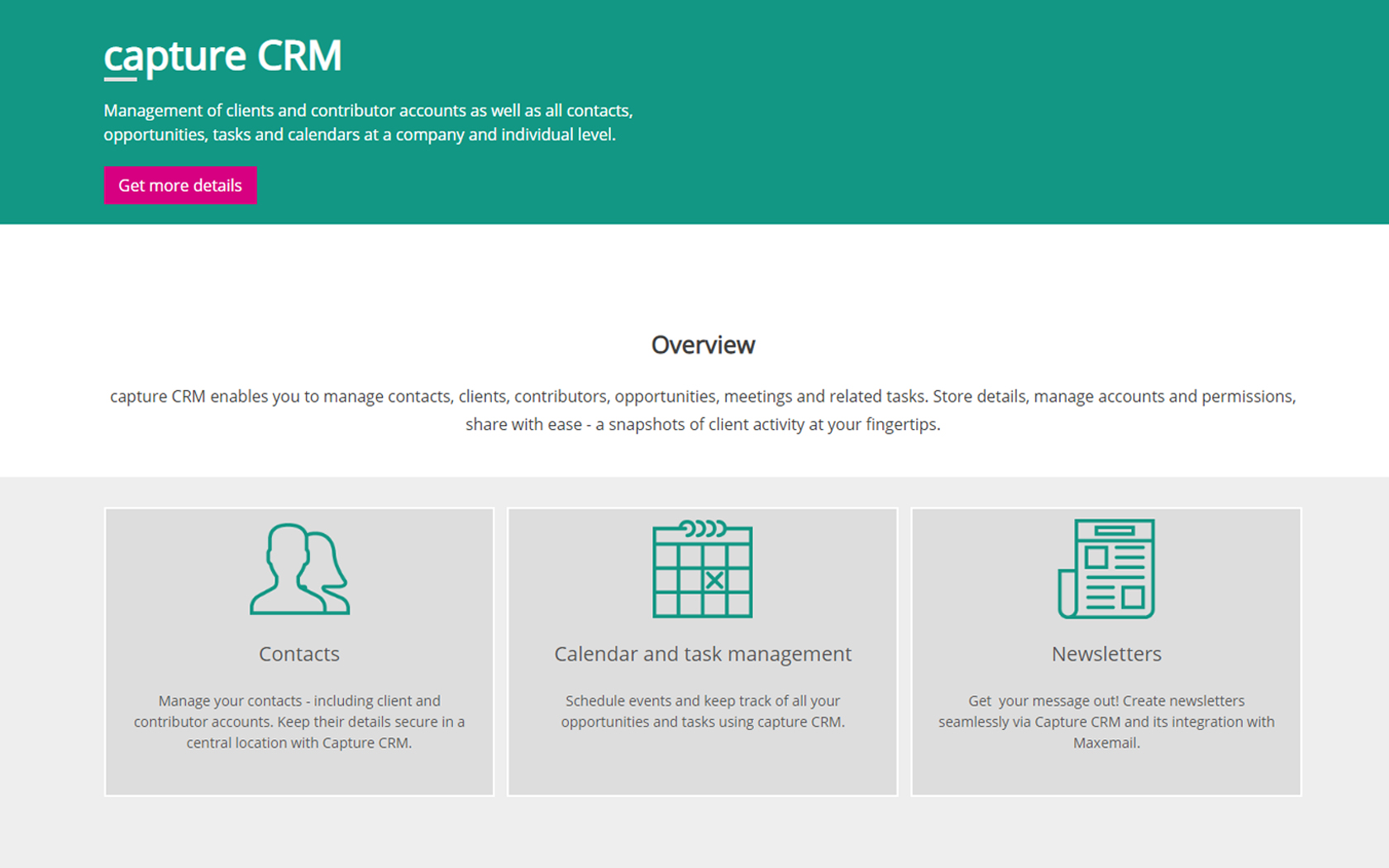 Manage your customer relationships in an effective way with Capture CRM