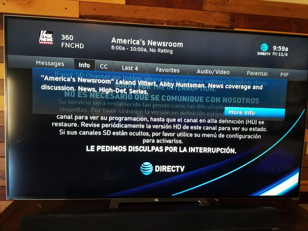 What channel is fox news on directv now